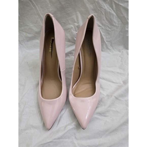 NWOT Express 8 Classic Pointed Toe Patented Leather Pink Pumps 126016 - Picture 4 of 4